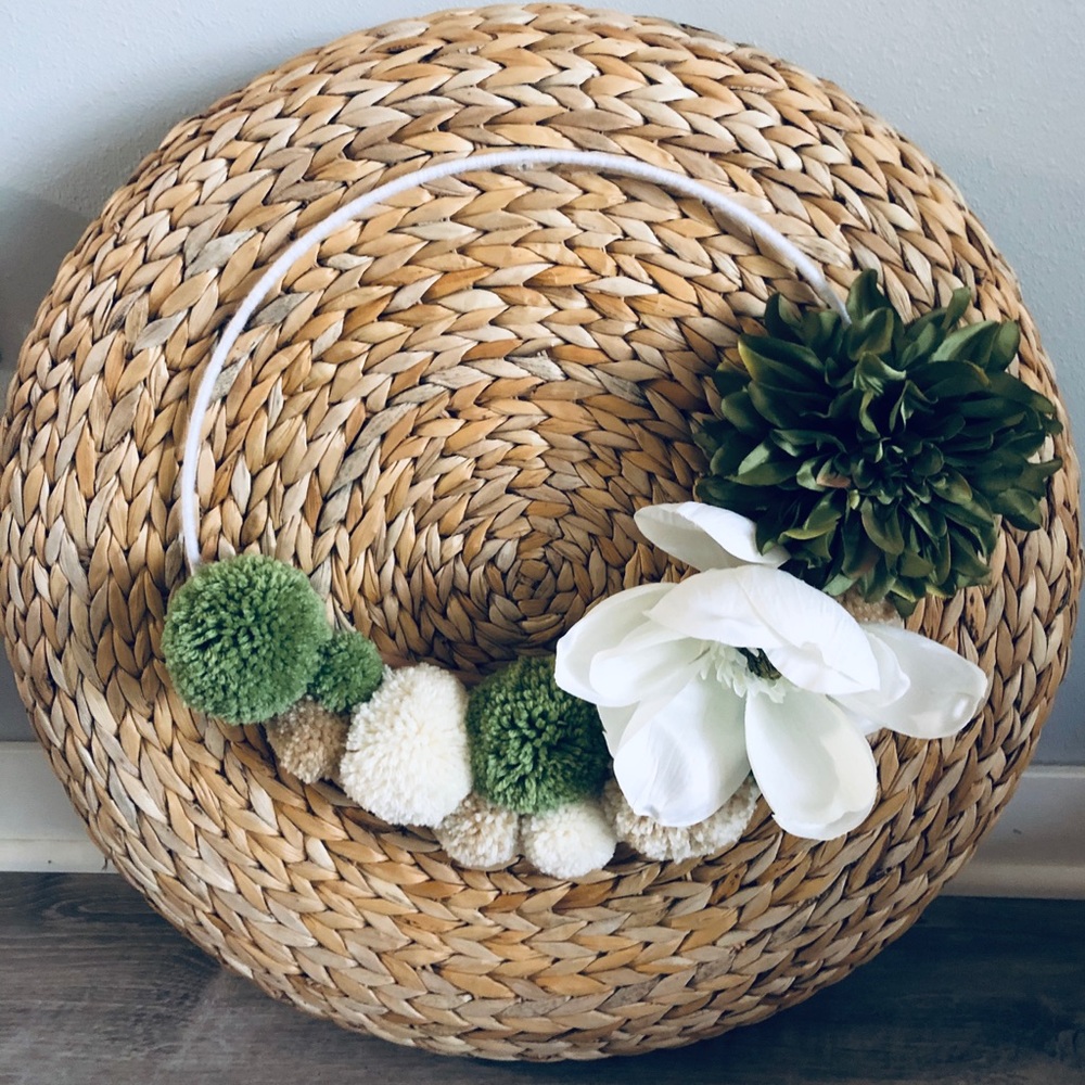 Pom Pom flower Wreath